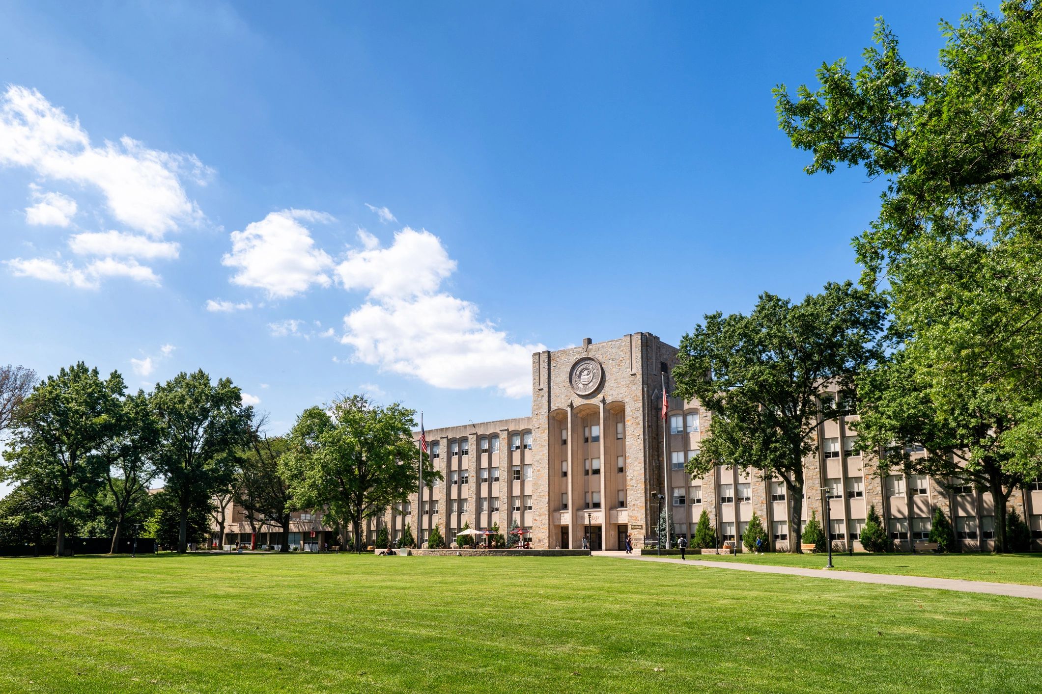 Student housing buildings on a university campus
