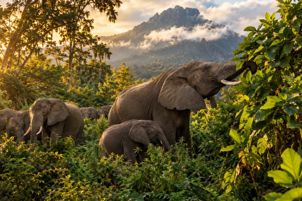 Elephants treat themselves with medicinal plants, witnesses say