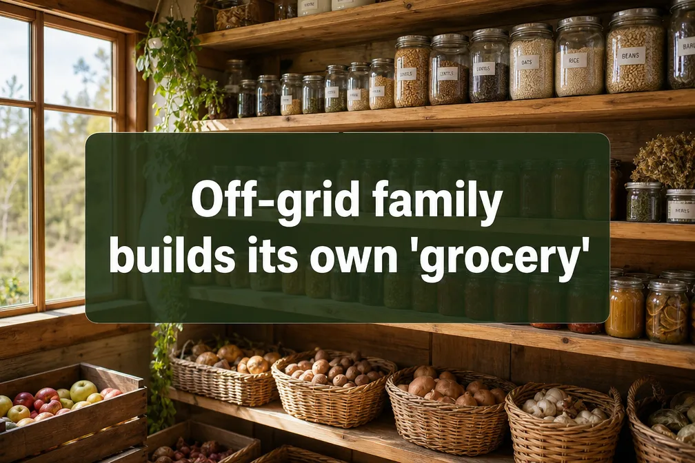 Off-grid family builds its own 'grocery store' pantry, asks what belongs inside