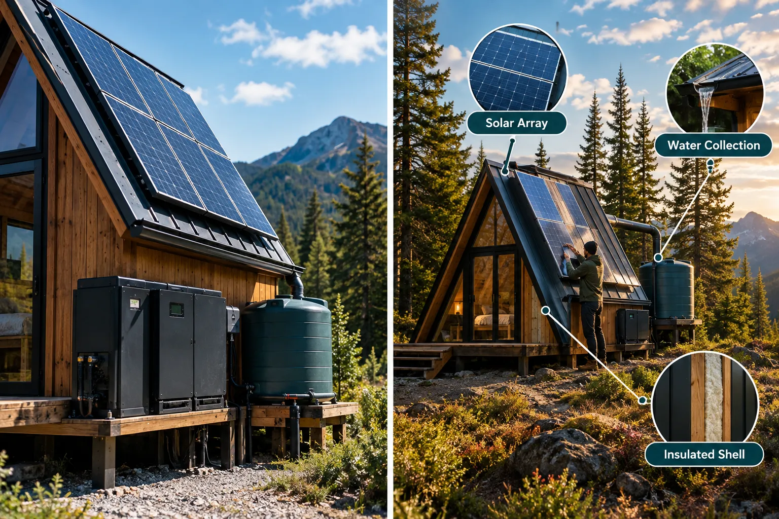 Off-Grid Systems and Deployment Speed of the A-Frame
