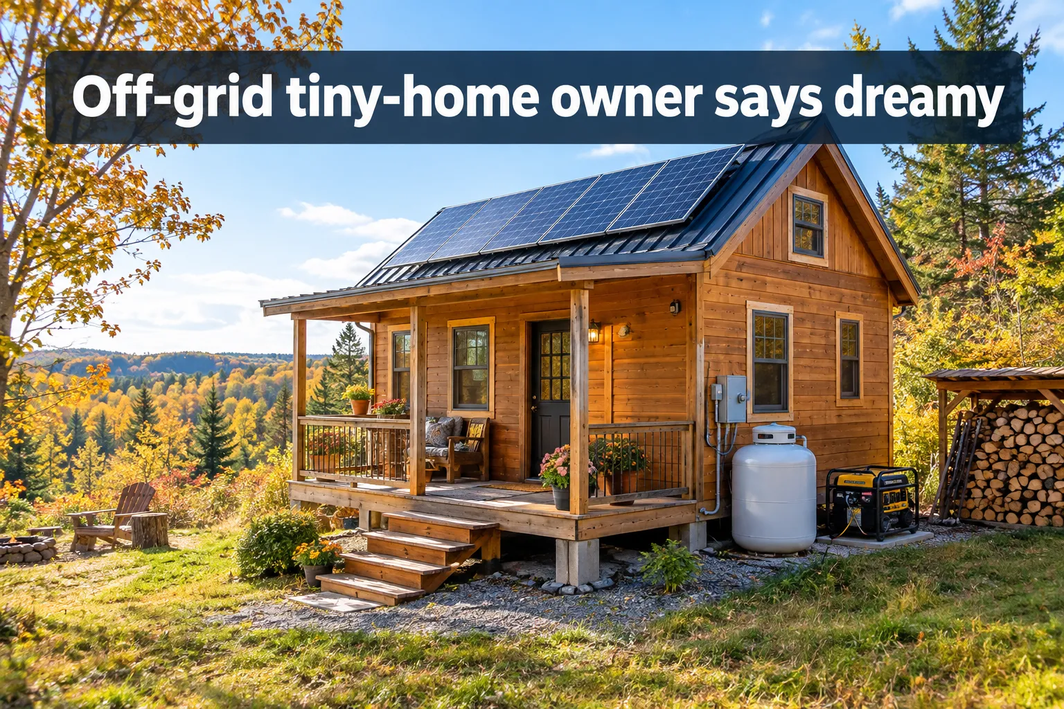 Off-grid tiny-home owner says dreamy videos don't show the fuel costs, bugs, and backup plans