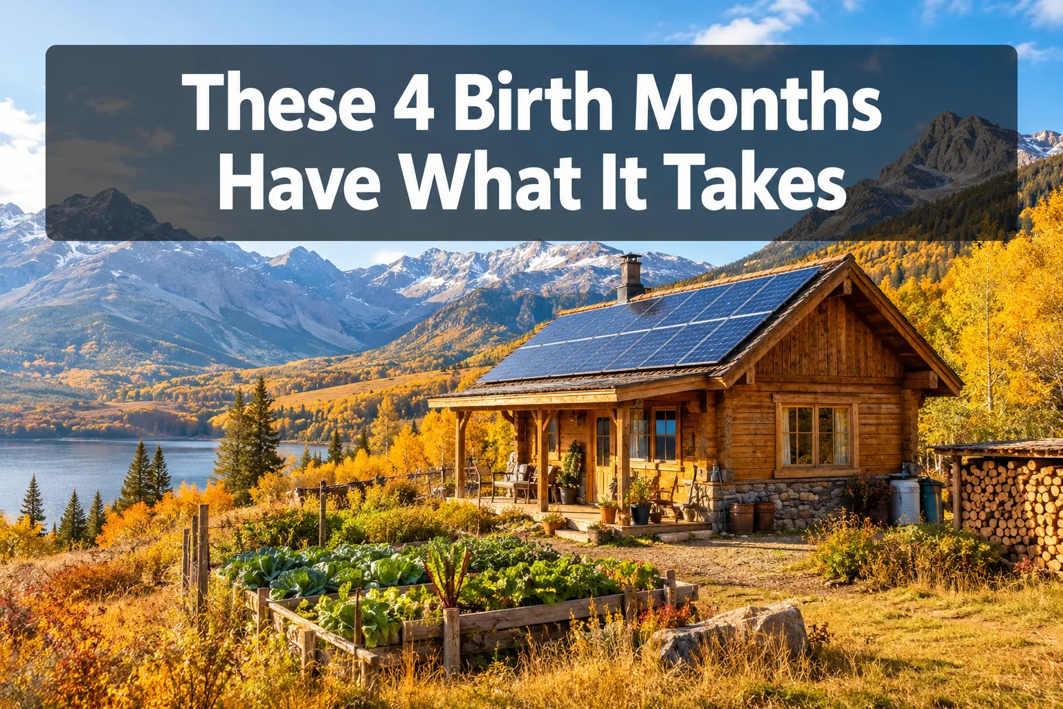 These 4 Birth Months Have What It Takes to Thrive Off the Grid
